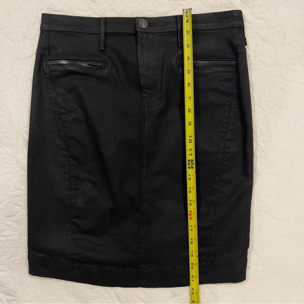 Earnest Sewn Charlotte Coated Waxed  Pencil Skirt